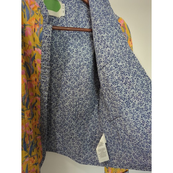 Anthropologie Yellow Floral Waverly Quilted Jacket - Picture 4 of 6